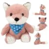 Depesche 12450 SNUKIS Fuchs Foxie Altrosa Mit Halstuch 18cm Plüsch Kuscheltier -Bester Spielzeug Geschäft 0012450 0012450 12450 1 image zoom