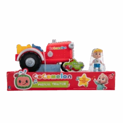 JAZWARES CoComelon Spielset Mitsing-Traktor Mit Sound Und 1 Figur Ca. 7cm CMW0140 -Bester Spielzeug Geschäft 0191726417170 CoComelom Musical Tractor CMW0038 Front 02 kk