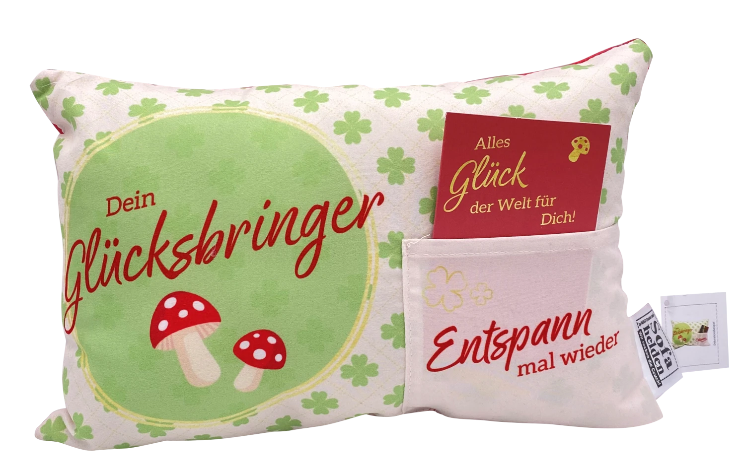 Hergo Geschenk-Kissen Mit Tasche 30x20cm - 1917 Dein Glücksbringer 3 Hergo Geschenk-Kissen Mit Tasche 30x20cm - 1917 Dein Glücksbringer