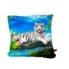 Wild Republic 26224 Kissen Quadratisch Weißer Tiger 35x35 Cm Plüsch -Bester Spielzeug Geschäft 26224 Story Pillow M White Tiger kk