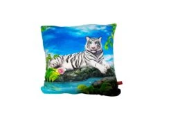 Wild Republic 26224 Kissen Quadratisch Weißer Tiger 35x35 Cm Plüsch