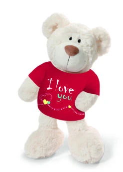 Nici 37756.1 Classic Bear Creme Mit Rotem T-Shirt "I Love You" 35cm Plüsch Schlenker -Bester Spielzeug Geschäft 37756 1 1