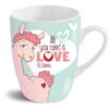 Nici 42712 Tasse Lama All You Need Is Love Porzellan Kaffeetasse Teetasse 310ml -Bester Spielzeug Geschäft 42712 01 HA Frei 2048x1890