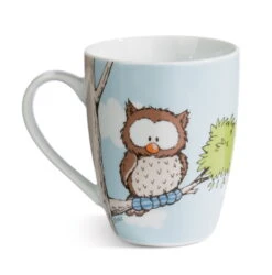 Nici 48938 Tasse Eule Oscar Porzellan Ca 310ml Mit Banderole 10x8cm Kaffeetasse -Bester Spielzeug Geschäft 48938 02 ZA weiss 2025x2048
