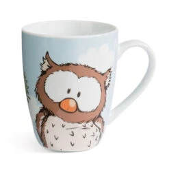 Nici 48938 Tasse Eule Oscar Porzellan Ca 310ml Mit Banderole 10x8cm Kaffeetasse -Bester Spielzeug Geschäft 48938 03 ZA weiss 2025x2048