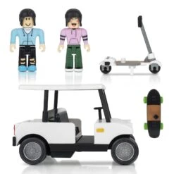 JAZWARES Roblox Mix & Match Brookhaven: Golf Cart Fahrzeug Mit Figur ROG0239 -Bester Spielzeug Geschäft Brookhaven Golf Cart ROG0240 Composite OP ROG0239 kk