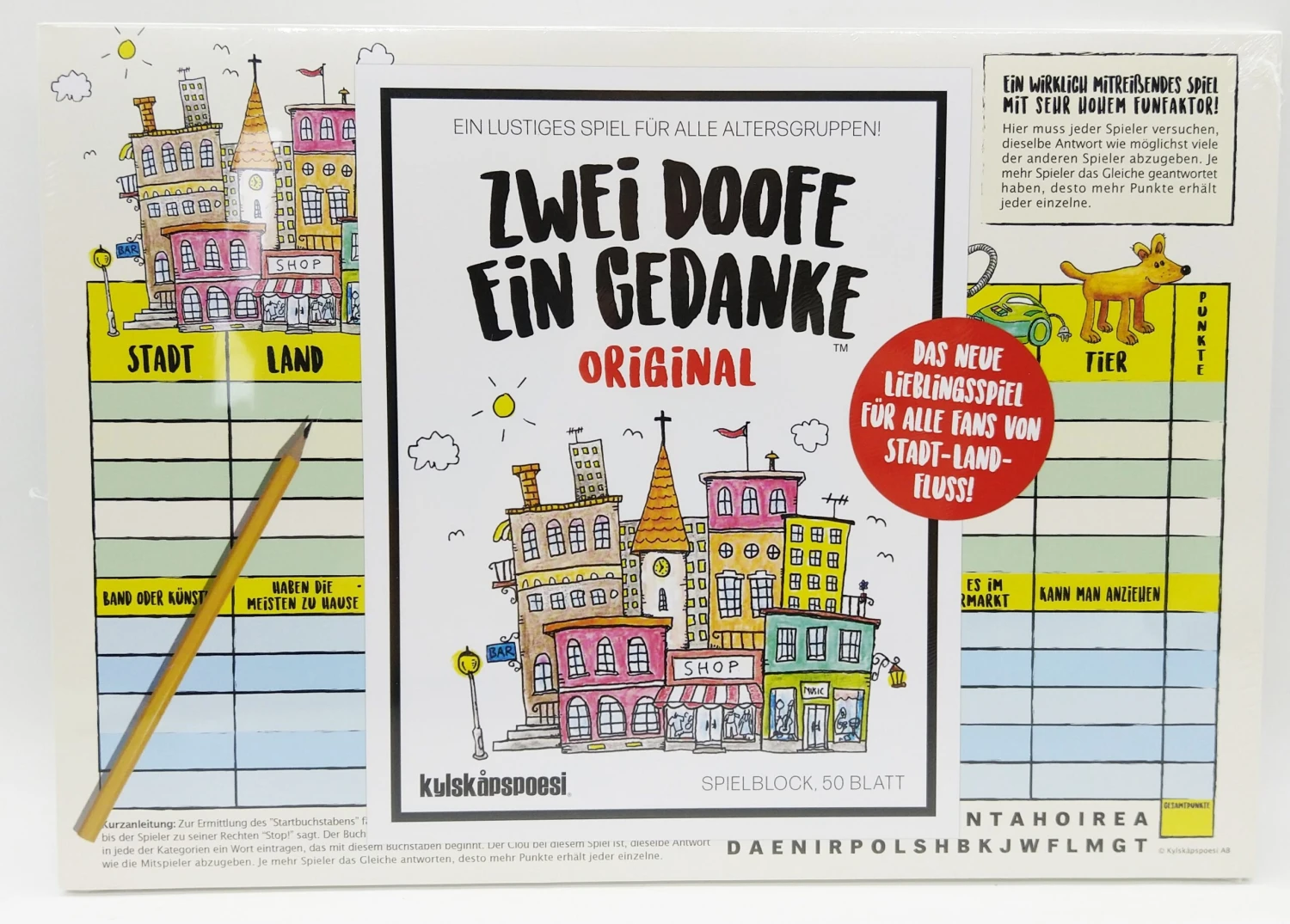 Zwei Doofe Ein Gedanke - Spielblock - Das Alternativ-Spiel Zu Stadt-Land-Fluss 3 Zwei Doofe Ein Gedanke - Spielblock - Das Alternativ-Spiel Zu Stadt-Land-Fluss