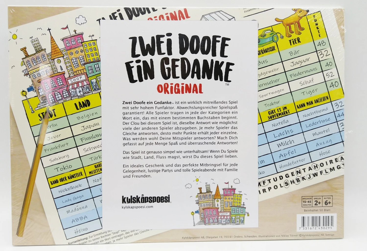 Zwei Doofe Ein Gedanke - Spielblock - Das Alternativ-Spiel Zu Stadt-Land-Fluss 4 Zwei Doofe Ein Gedanke - Spielblock - Das Alternativ-Spiel Zu Stadt-Land-Fluss – Bild 2