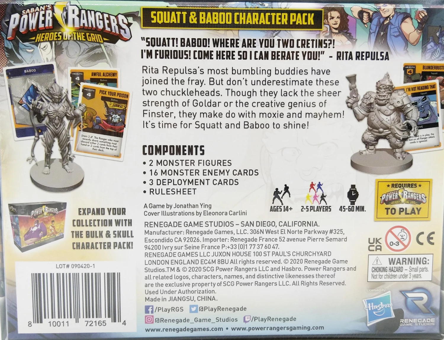 Renegade Game Studios Power Rangers: Heroes Of The Grid - Squatt & Baboo Character Pack 4 Renegade Game Studios Power Rangers: Heroes Of The Grid - Squatt & Baboo Character Pack – Bild 2
