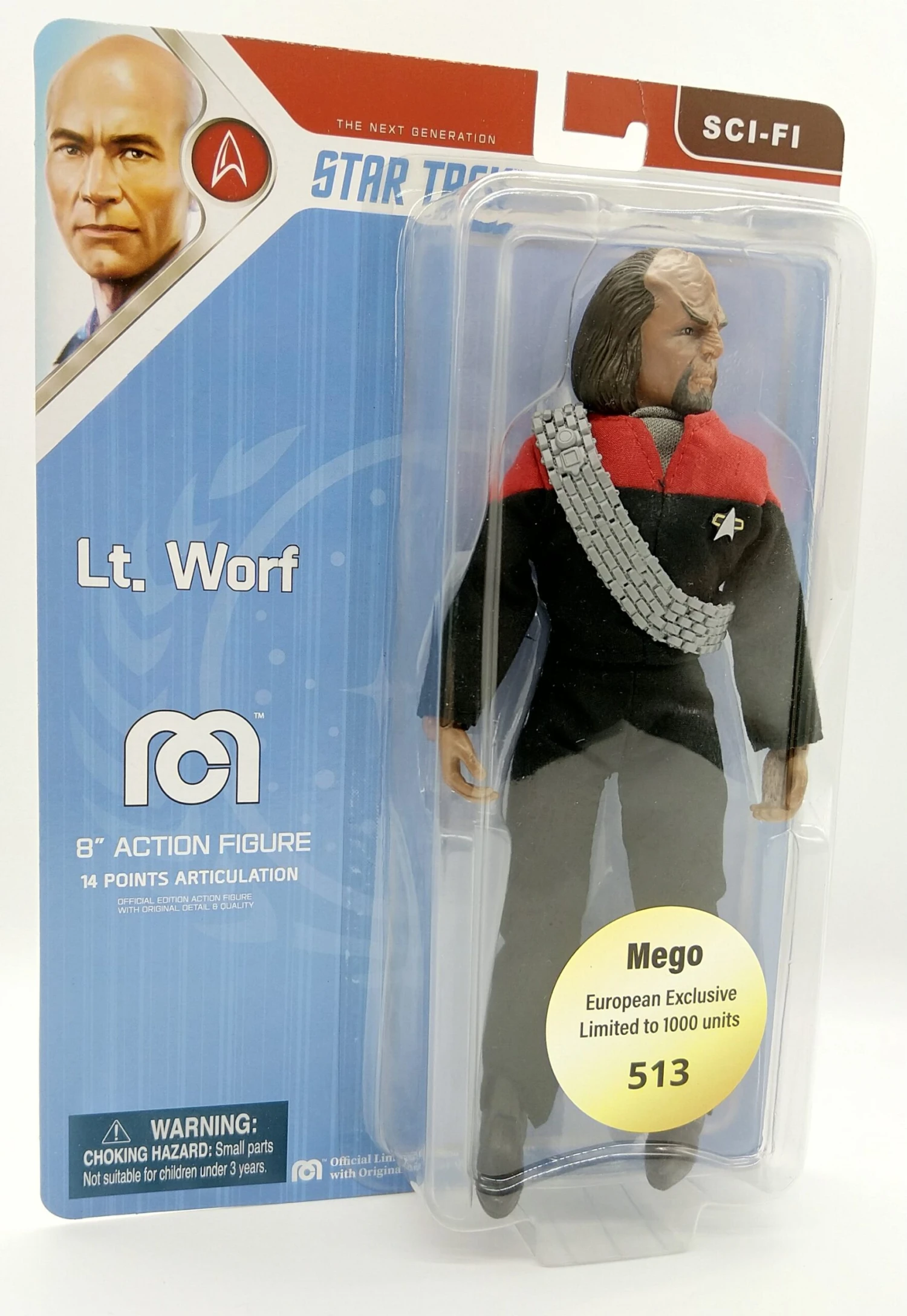 MEGO Star Trek Next Generation Lt. Worf Bewegliche Actionfigur 20cm Limitiert 3 MEGO Star Trek Next Generation Lt. Worf Bewegliche Actionfigur 20cm Limitiert