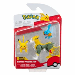 Jazwares PKW2676 Pokemon Battle Figuren 3er Set - Pikachu + Hydropi + Bellektro