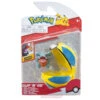 Jazwares PKW0160 Pokemon Figur + Flottball Clip'n'Go - Kaumalat -Bester Spielzeug Geschäft Pokemon Clip N Go Battle Ready PKW0160 Front IP