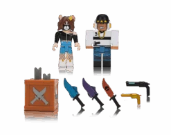 JAZWARES Roblox Mix & Match 2 Figuren Mit Zubehör - Murder Mystery 2 ROB0209 -Bester Spielzeug Geschäft ROB0209 ROB Game Packs Murder Mystery 2 W6 OP 2 k