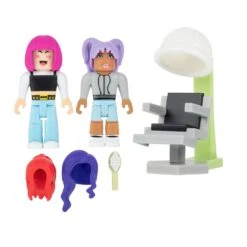 JAZWARES Roblox Mix & Match 2 Figuren Mit Zubehör - Brookhaven: Hair & Nails ROG0235 -Bester Spielzeug Geschäft Roblox Brookhaven Hair and Nails ROG0235 Group Fig 04 OP kk1