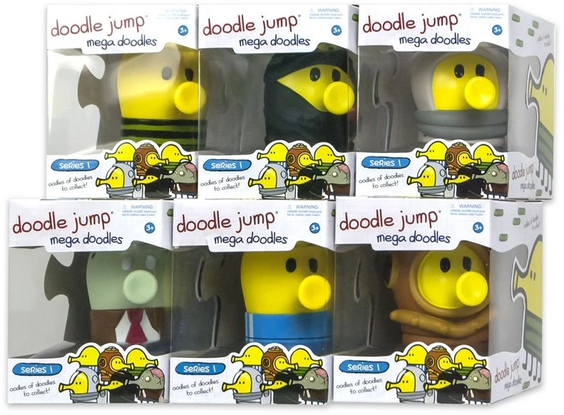 Doodle Jump Mega Doodles Serie 1 Sammelfigur In Box Komplett-Set 1-6 3 Doodle Jump Mega Doodles Serie 1 Sammelfigur In Box Komplett-Set 1-6
