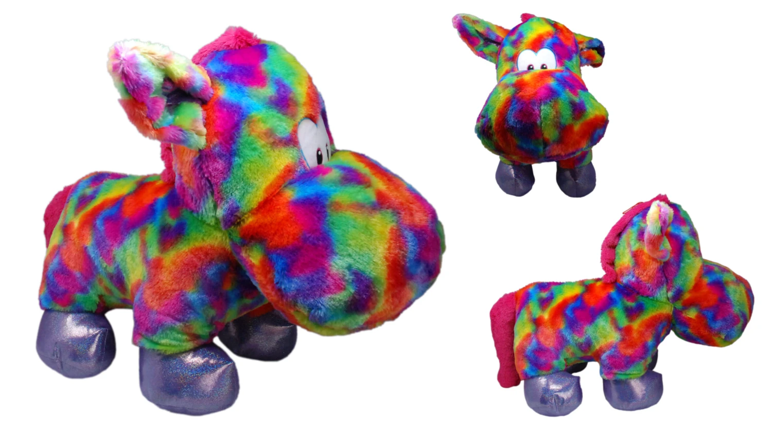 Stehendes Regenbogen Hippo Ca 60cm Plüsch Kuscheltier 6 Stehendes Regenbogen Hippo Ca 60cm Plüsch Kuscheltier – Bild 4