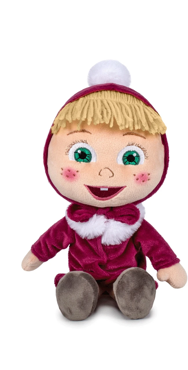 Play By Play Masha Und Der Bär Plüsch Kuscheltier - Masha Mit Mütze Ca 29cm 3 Play By Play Masha Und Der Bär Plüsch Kuscheltier - Masha Mit Mütze Ca 29cm