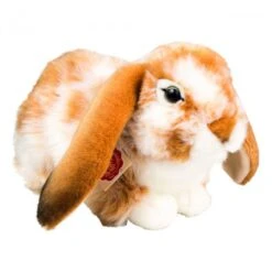 Teddy Hermann 93791 Hase Liegend Hellbraun-weiß Gescheckt 30cm Kuscheltier