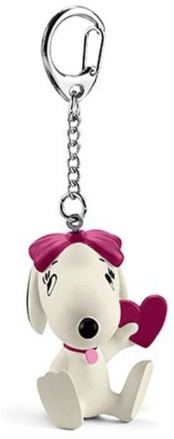 Schleich 22037 Schlüssenanhänger Peantus Hündin Belle Mit Herz Ca 6cm