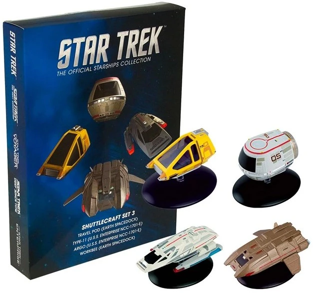 Star Trek Shuttlecraft Set 3 (Travel Pod & Type-11 & Argo & Wor) Starships Coll. 3 Star Trek Shuttlecraft Set 3 (Travel Pod & Type-11 & Argo & Wor) Starships Coll.